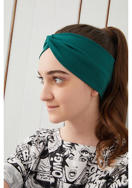 Hürrem Yeşili Çocuk Genç Bandana Saç Bandı Ekstra Yumuşak Esnek Doğal %100 Pamuklu Penye fırsatları