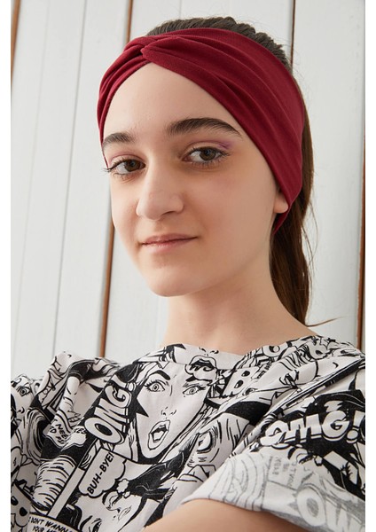 Bordo Çocuk Genç Bandana Saç Bandı Ekstra Yumuşak Esnek Doğal %100 Pamuklu Penye modelleri