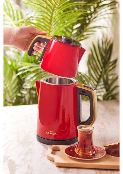 Retro Tea Kırmızı Çay Makinesi