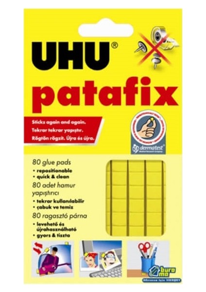 Uhu Patafix Sakız ( Hamur ) Yapıştırıcı Sarı (50140)