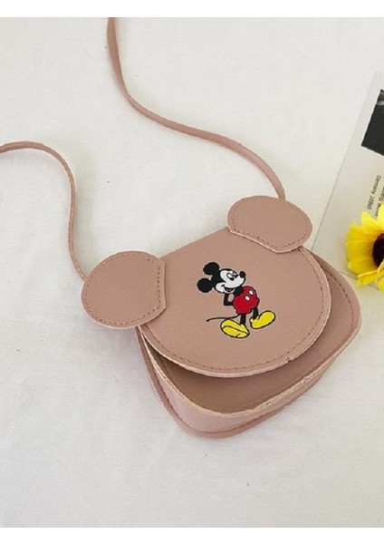 Mickey Mouse Figürlü Çocuk Deri Çanta 12CM