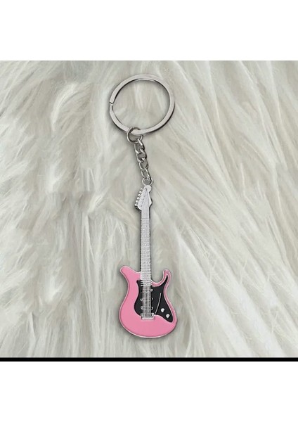 Gitar Anahtarlık Pembe