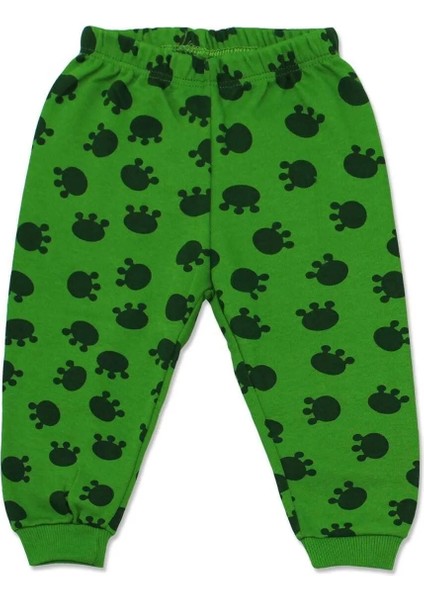 Kurbağa Desen Baskılı Kız Erkek Çocuk Pijama Takım modelleri