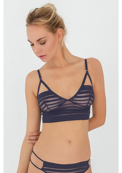 Kadın Çizgili Tül Balensiz Bralet fiyatları