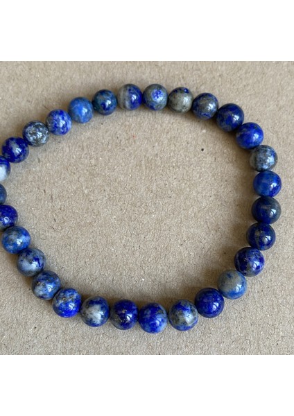 Lapis Lazuli Doğal Taş Bileklik 6mm Mühürlü