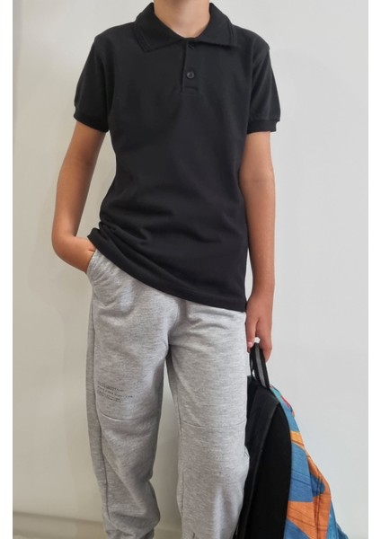 Kısa Kollu, %100 Pamuk,Okul ve Günlük Kullanım İçin Polo Yakalı Tshirt
