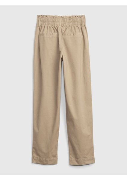 Smocked Washwell™ Khaki Pantolon