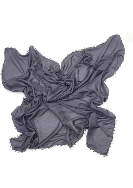Naz Ipek 7'li Set Pamuklu Damla Inci Boncuklu Eşarp Yüksek Kalite Yazma 100X100CM