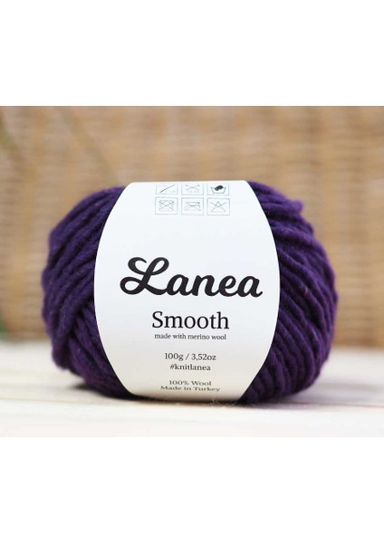 Smooth Merino Yün Ip / 43 Koyu Mor Kırçıllı