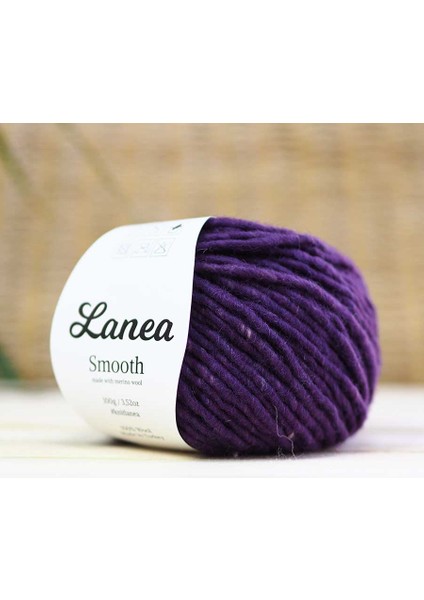 Smooth Merino Yün Ip / 43 Koyu Mor Kırçıllı