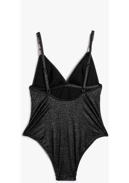 Simli Mayo Taşlı Zincir Detaylı Askılı V Yaka fiyatları