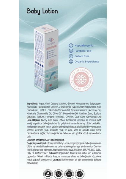 Kids Baby Lotion & Bebek Vücut Losyonu