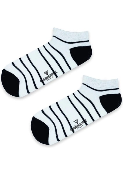 Patik Çizgiler Desenli Renkli Spor Çorap