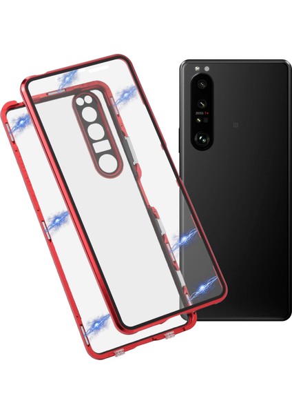 Sony Xperia Için Hd Manyetik Telefon Kılıfı - Kırmızı (Yurt Dışından)