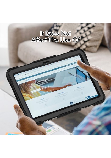 Lenovo Tab M10 Plus 10.6 3rd Gen 2022 Için Deri Tablet Kılıfı - Siyah (Yurt Dışından)