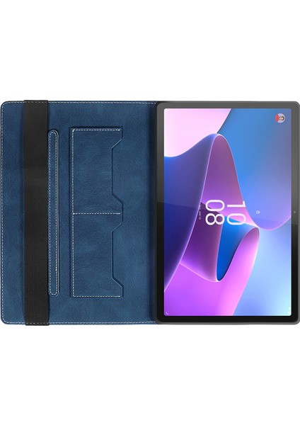 Lenovo Tab P11 Pro Gen 2 Için Deri Tablet Kılıfı - Koyu Mavi (Yurt Dışından)