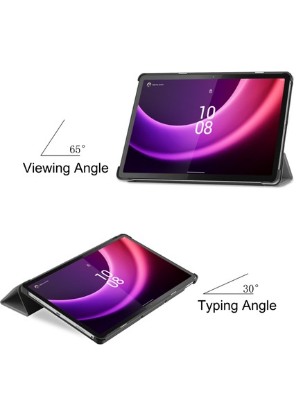 Lenovo Tab P11 Gen 2 Için Deri Tablet Kılıfı - Gri (Yurt Dışından)