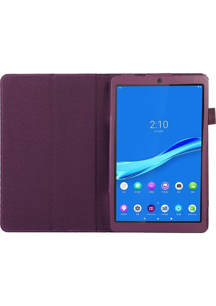 Lenovo Tab M8 4th Gen Için Deri Tablet Kılıfı - Mor (Yurt Dışından)