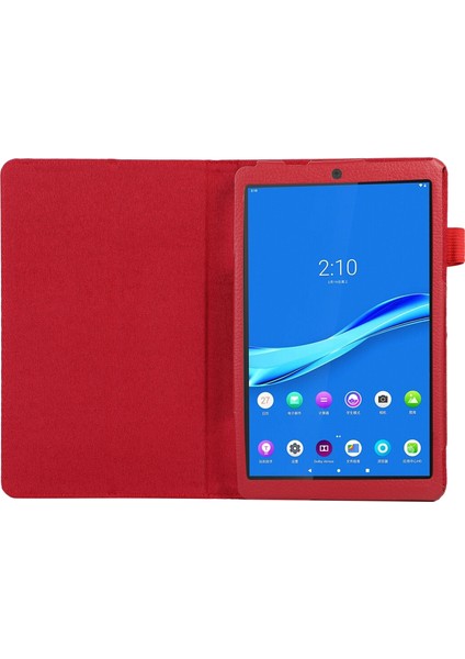 Lenovo Tab M8 4th Gen Için Deri Tablet Kılıfı - Kırmızı (Yurt Dışından)