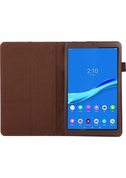 Lenovo Tab M8 4th Gen Için Deri Tablet Kılıfı - Kahverengi (Yurt Dışından)