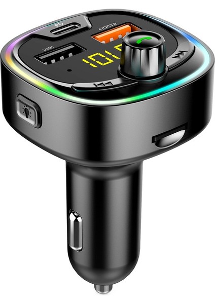 BT08D Fm Verici Hands- Araç Kiti Mp3 Audio Player - Siyah (Yurt Dışından)