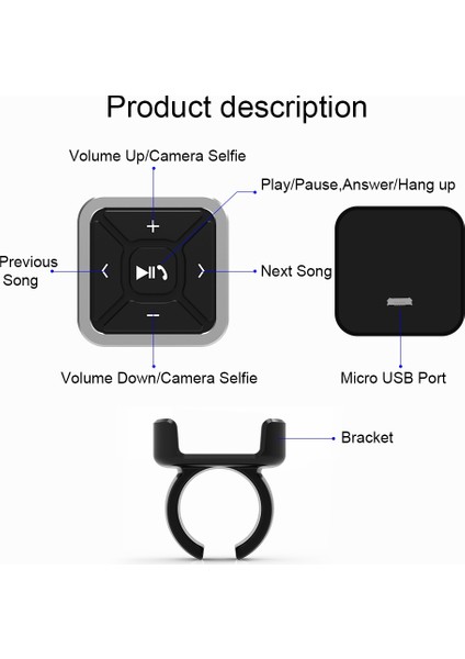 BT009 Araba Bluetooth Eller- Kontrolör - Siyah (Yurt Dışından)
