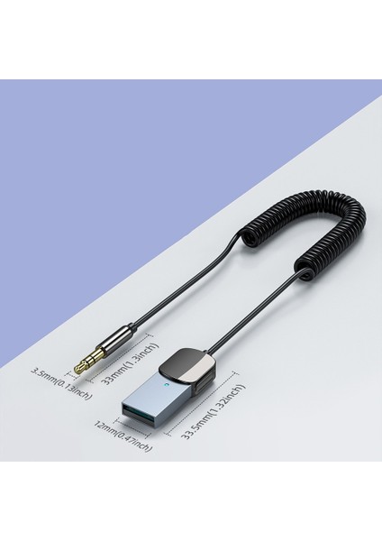 Araba Bluetooth Alıcı Aux Adaptörü - Siyah (Yurt Dışından)
