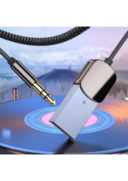 Araba Bluetooth Alıcı Aux Adaptörü - Siyah (Yurt Dışından)