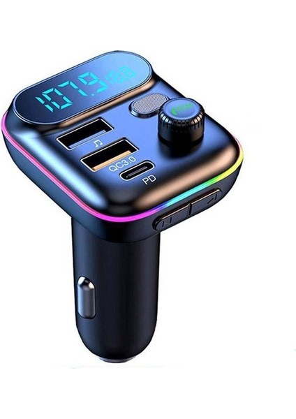 T70 Araba Mp3 Çalar Fm Bluetooth ile Verici - Siyah (Yurt Dışından)