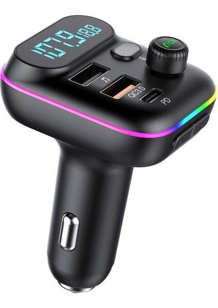 T70 Araba Mp3 Çalar Fm Bluetooth ile Verici - Siyah (Yurt Dışından)