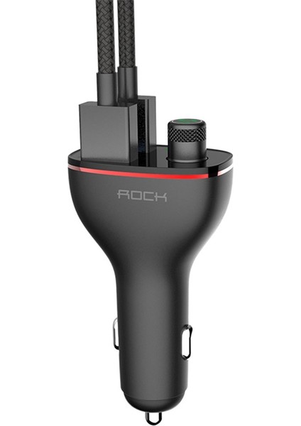 Rock Rock B300 Wiress Bluetooth Araç Şarj Cihazı - Siyah (Yurt Dışından)