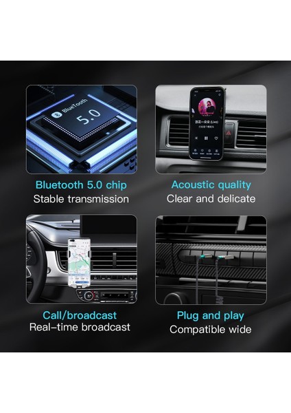 Totudesıgn Totu Ad-10 Araba Bluetooth Alıcı - Siyah (Yurt Dışından)