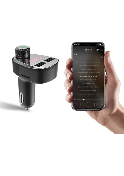 G13 Araba Mp3 Çalar Bluetooth Eller- - Siyah (Yurt Dışından)