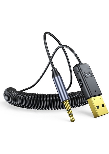 Araba 3.5mm Jack USB Bluetooth 5.0 Alıcı C11 - Siyah (Yurt Dışından)