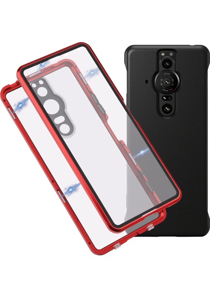 Sony Xperia Pro-I Için Sony Xperia Pro-I Için Hd Manyetik Telefon Kılıfı - Kırmızı (Yurt Dışından)