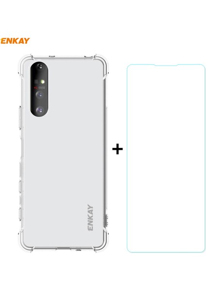 适用于 Sony Xperia 5 Iı Tpu Case + Sony Xperia Için Cam Film 5 Iı - Çok Renkli (Yurt Dışından)