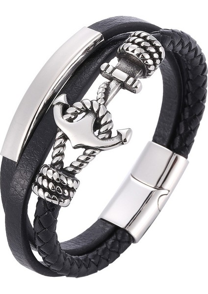 Erkek Çok Katmanlı Örgü Bileklik (Yurt Dışından)