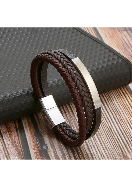 Retro Örgü Erkek Bileklik (Yurt Dışından)