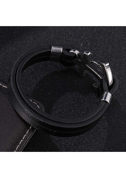 Çapa Retro Örgülü Erkek Bileklik (Yurt Dışından) modelleri