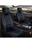 Seat Toledo Uyumlu Lüx Deri Oto Koltuk Kılıfı Ön Arka Takım Antalya Serisi Siyah Mavi 2
