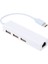 Tip C 3 Port USB 2.0 Hub RJ45 Ethernet Ağ Lan Port Veri Senkronizasyonu Macbook Google Chromebook Uyumlu 4