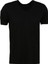 V Yaka Düz Siyah Erkek T-Shirt 9639 1