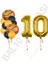 Gold Renk Rakam Basketbol Topu Folyo ve Latex Balon Seti Yaş 10 1