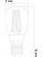 E14 LED FİLAMANLI RUSTIK AMPUL C7 Şeffaf Cam 2W 2700k Gün Işığı ERD-69 2