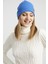Kadın Genç Kız Derin Mavi Şapka Bere - Spor, Rahat, %100 Pamuklu, El Yapımı, Yerli Üretim Kalitesi 3