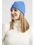 Kadın Genç Kız Derin Mavi Şapka Bere - Spor, Rahat, %100 Pamuklu, El Yapımı, Yerli Üretim Kalitesi 4