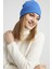Kadın Genç Kız Derin Mavi Şapka Bere - Spor, Rahat, %100 Pamuklu, El Yapımı, Yerli Üretim Kalitesi 5