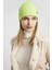 Kadın Genç Kız Fıstık Yeşili Şapka Bere - Spor, Rahat, %100 Pamuklu, El Yapımı, Yerli Üretim 2