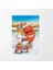 Yılbaşı Hediyeleri-Kartpostal Serisi N0013 Buz Pateni Noel Baba Hediye Kartpostal 1