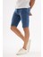 - Erkek Yıpratmalı Slim Fit Likralı Kot Jean Şort Mavi 5